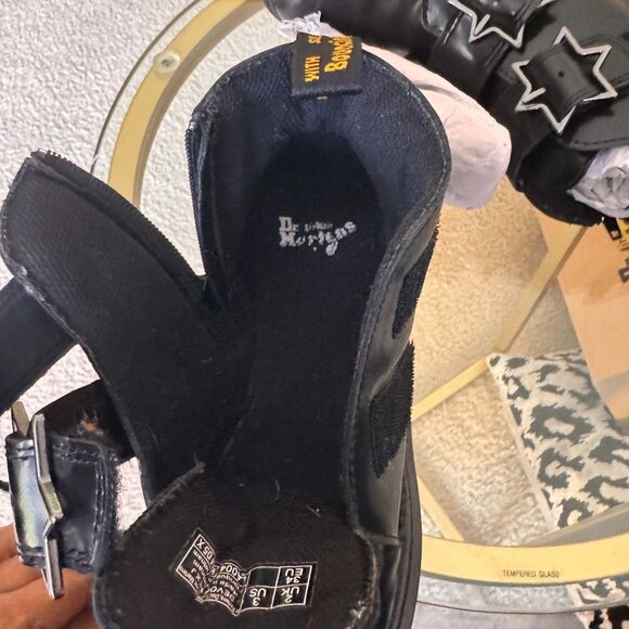 Dr. Martens Kids 1460 Star Strap Boots Black Patent Leather – Size US 3 - Picture 8 of 10